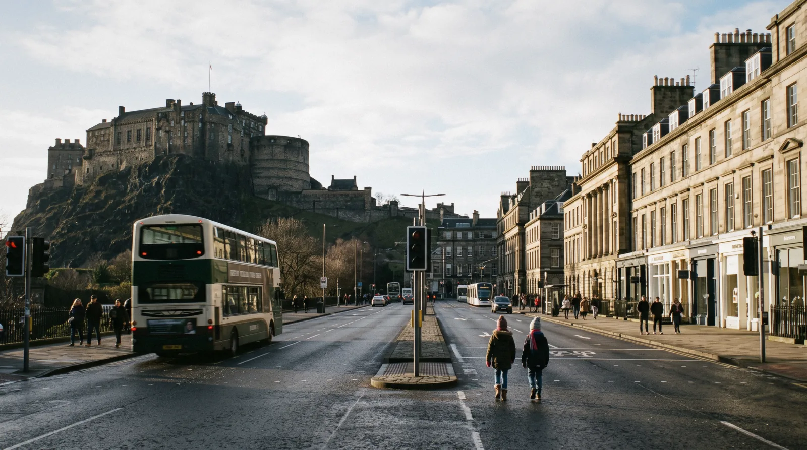The Old Town ridge above the valley with the volcanic hill behind it, the two halves of an Edinburgh in 2 days weekend itinerary in one view