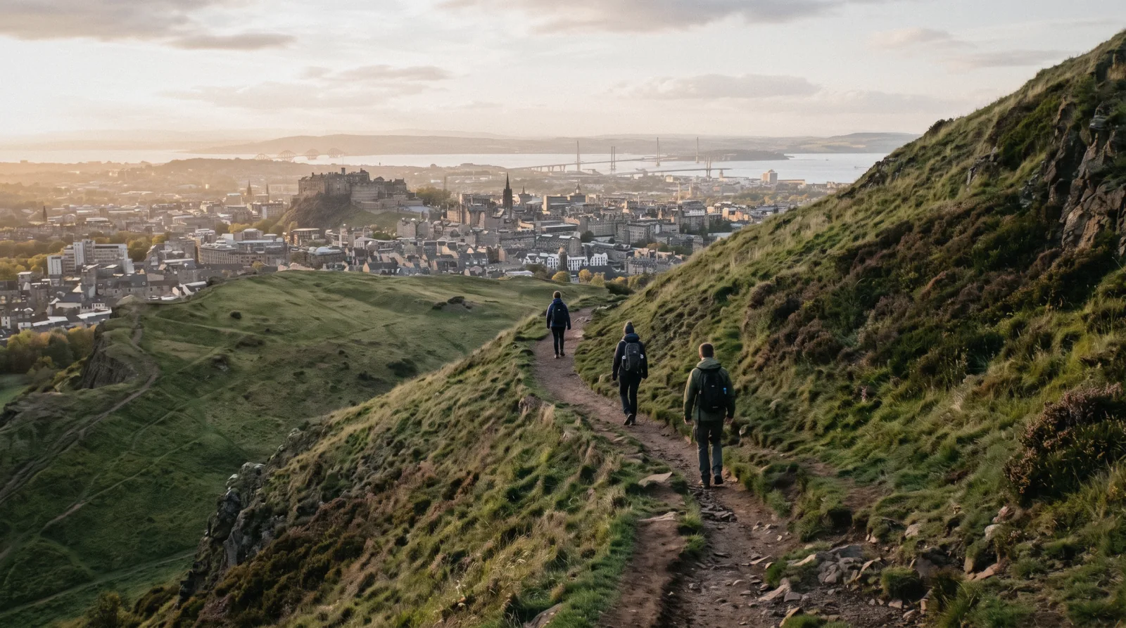 The castle rock above the Old Town rooftops at first light, the view a plan for Edinburgh in 3 days opens with