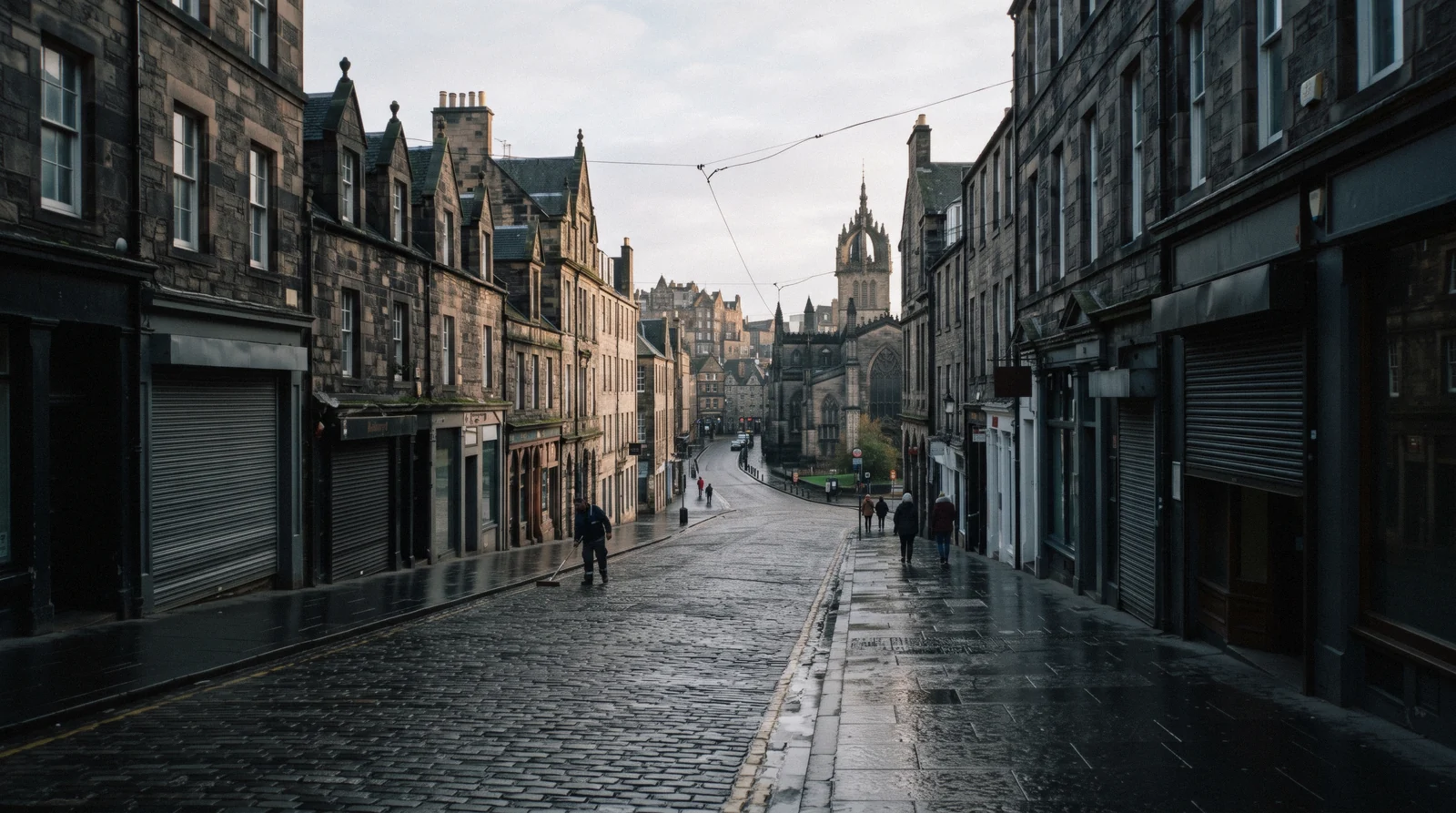 The Old Town ridge seen from Calton Hill at first light, the setting for most things to do in Edinburgh